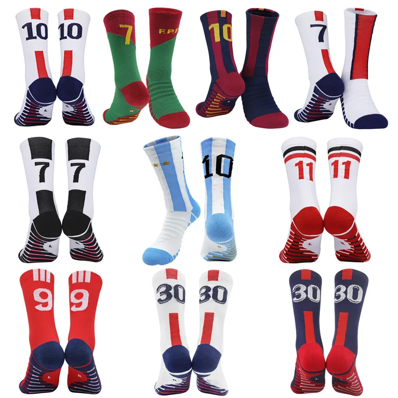 

Professional soccer socks Paris Club Star number football sock Men's sports socks Men's socks Football socks Middle tube socks