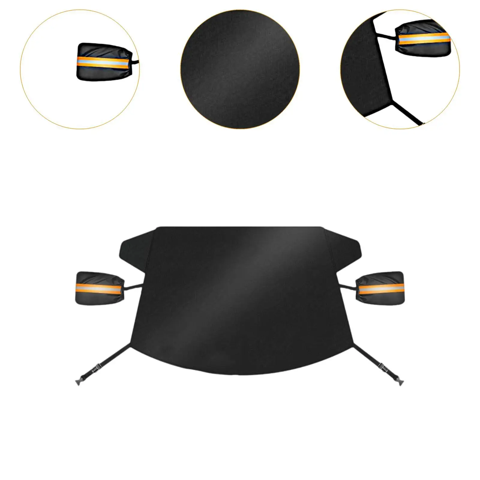 Универсальный снежный чехол на лобовое стекло автомобиля с двумя чехлами для боковых зеркал для большинства автомобилей внедорожников, ткань Оксфорд, сверхпрочная зимняя защита от мороза