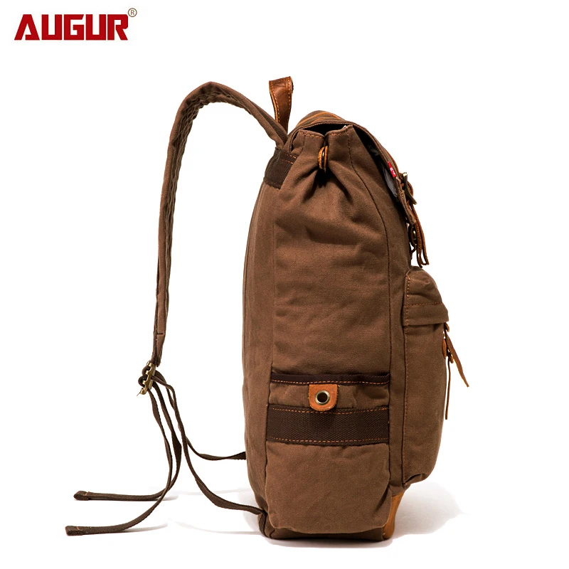 Imagem -04 - Mochila de Lona dos Homens 17 Polegada Mochilas Portáteis para Homens Mochila Escolar Casual Pacote Viagem Grande Backbag Mochila