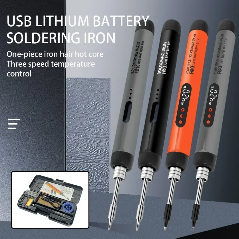 New USB Soldering Iron Smart Temperature Control Fan Wireless Fast Charging Home Portable Repair Welding Tool Set