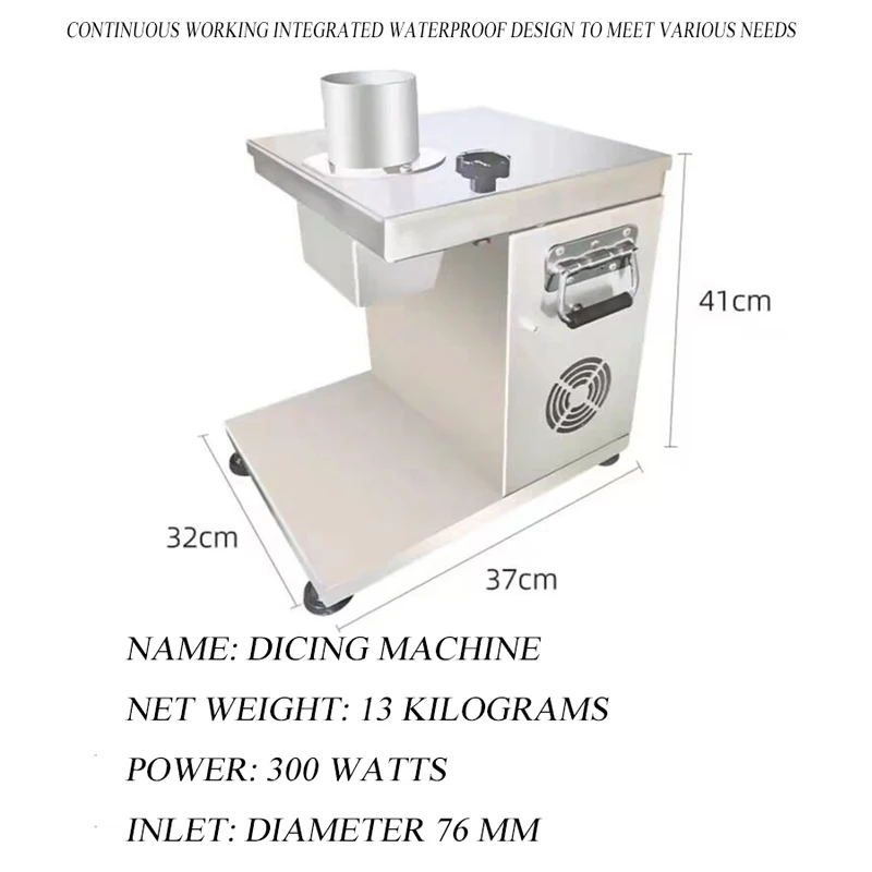 Automatic Electric Dicing Machine Carrots Potatoes Onions Cutter Fruit Vegetable Processing Machine