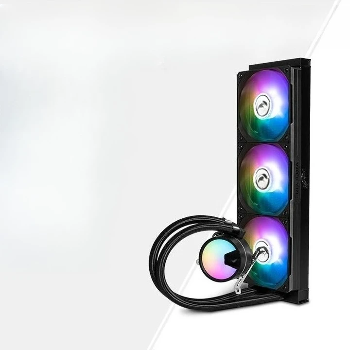 Integrated CPU water-cooled radiator, multi-platform buckle, support LGA1700 ARGB light effect, hidden wiring and one-line