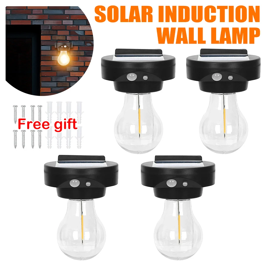 Solar LED Tungsten Filament Lamp Holder Replacement Bulb Suitable for Outdoor Camping Picnic Garden Atmosphere Decorate Lights