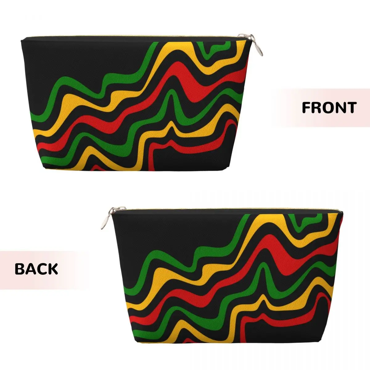 Custom Abstract Rasta Stripe Toiletry Bag Reggae Jamaican Jamaica Proud Cosmetic Makeup Organizer Beauty Storage Dopp Kit Box