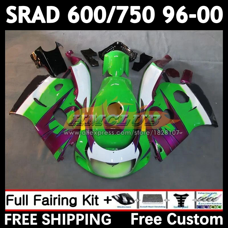 Body For SUZUKI SRAD green black GSXR 600 750 GSXR600 1996 1997 1998 1999 2000 11No.63 GSX-R600 GSXR750 96 97 98 99 00 Fairing