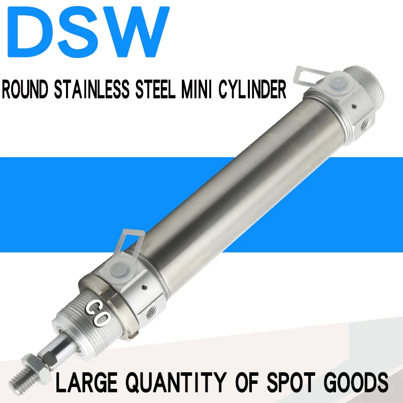 Stainless steel circular cylinder DSW-32-40-50-63-20-25-30-40-50-75-80-100-125-150-160-175-200-250-300-PPV-A-P-B