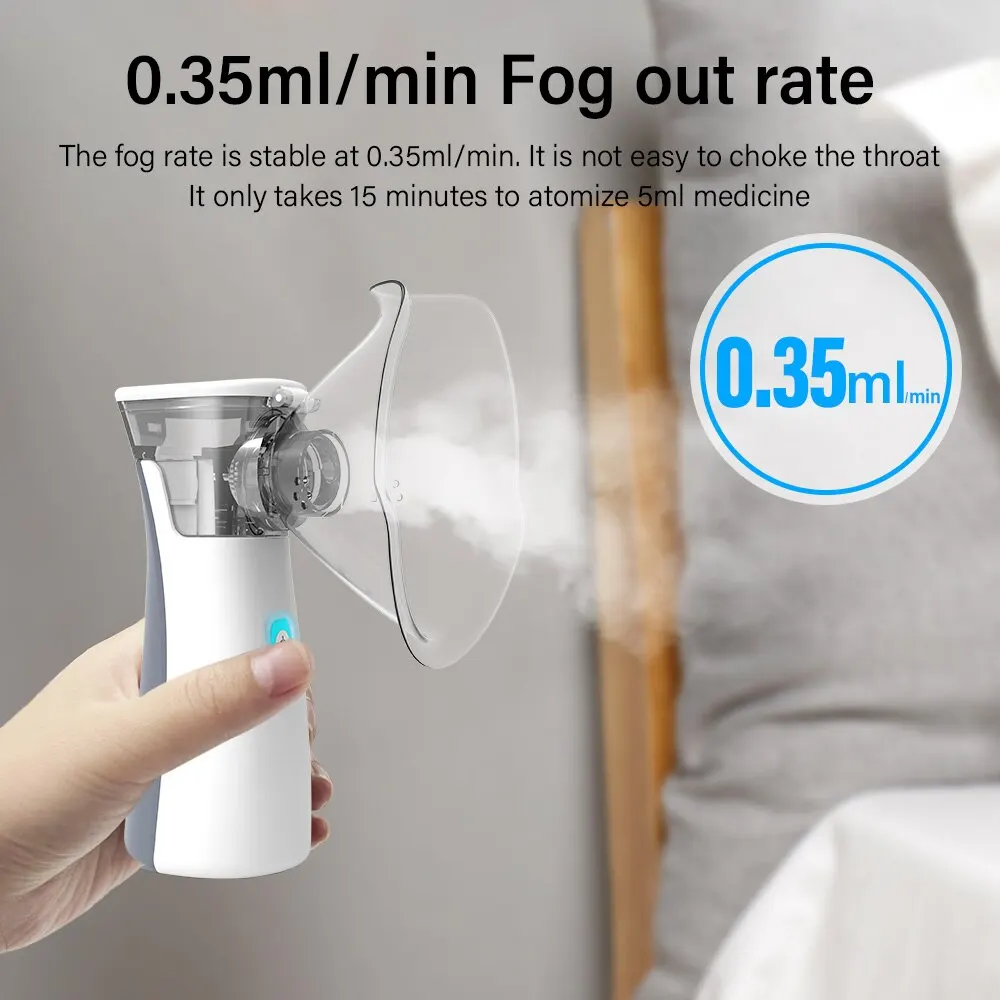 Silent Mesh Handheld Nebulizer Asthma Inhaler Atomizer Mini Portable Nebulizer Humidifier Children Health Care