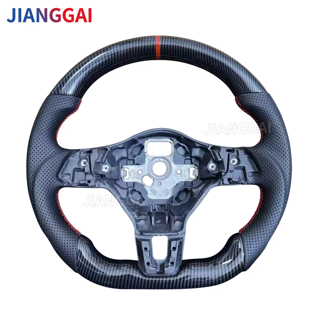 Hydro-Dip Carbon Fiber Steering Wheel For Volkswagen VW Golf 6 MK6 GTI GTD R 2009-2013 Polo Tiguan Passat R-Line Racing Wheel