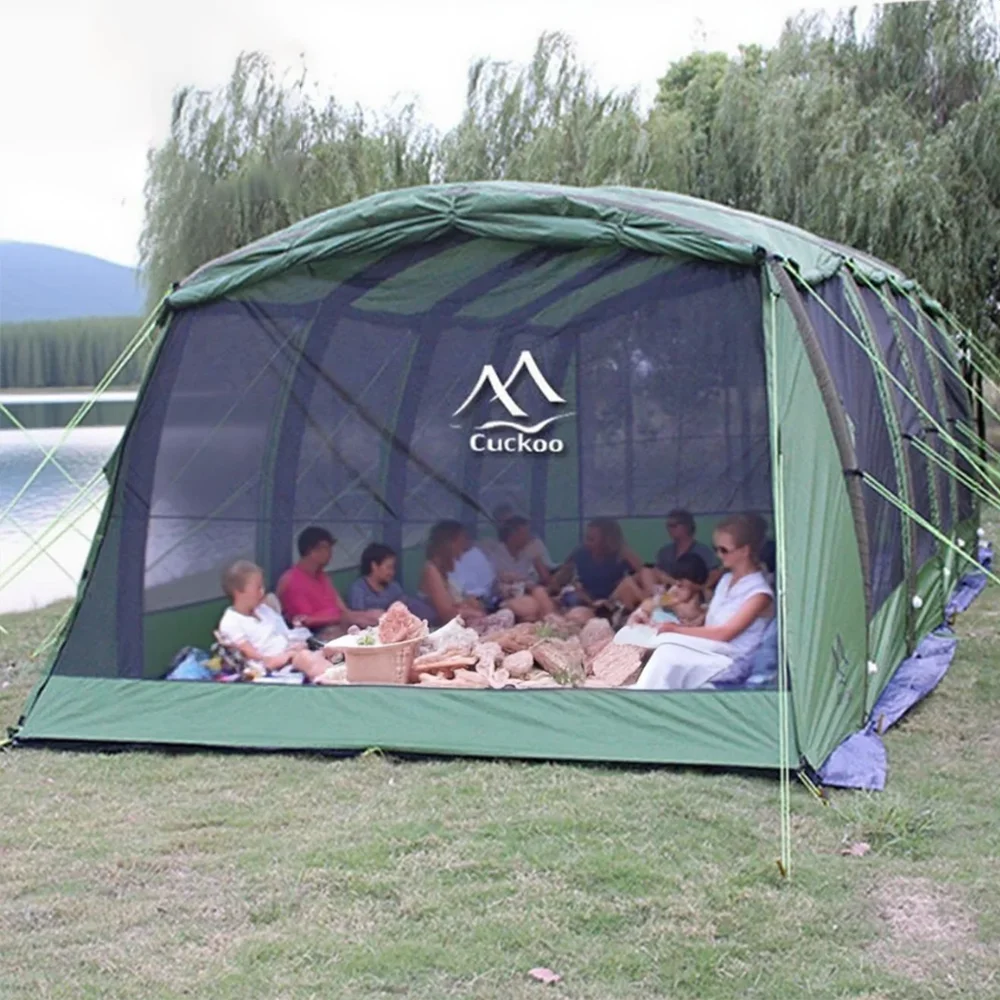 

Hot! Custom Multi Persons Rectangular Waterproof Air Big Tent Glamping Luxury Family Tent Outdoor Inflatable Camping Tunnel Tent