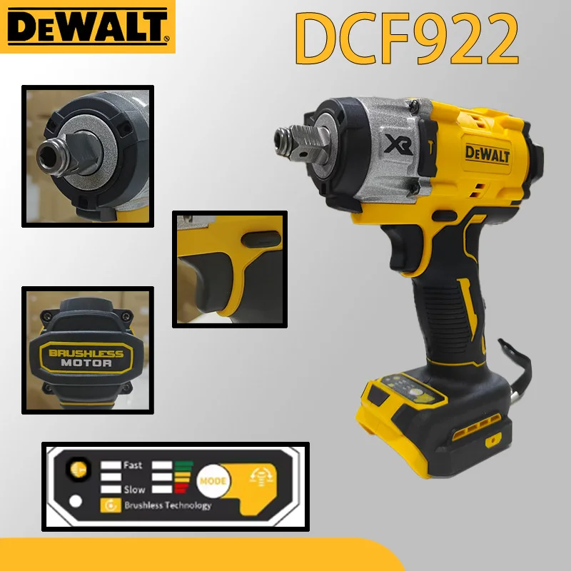 DEWALY 3250 об/мин бесщеточный аккумуляторный электрический ключ с высоким крутящим моментом 205 Нм ударный инструмент для ремонта, совместимый с аккумулятором 20 В