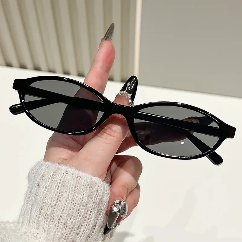 Small Oval Leopard Gradient Sunglasses For Women Vintage Y2K Sun Glasses Ladies Sexy Hip Hop Outdoor Eyewear Uv400 Shades Men