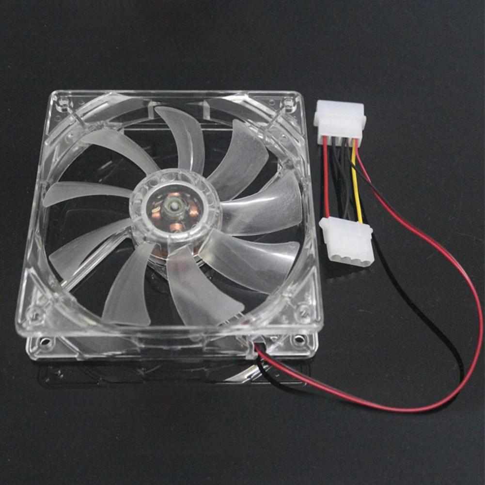 12cm 120mm RED LED 12V 4Pin Computer PC Case Cooler CPU Cooling LED Fan