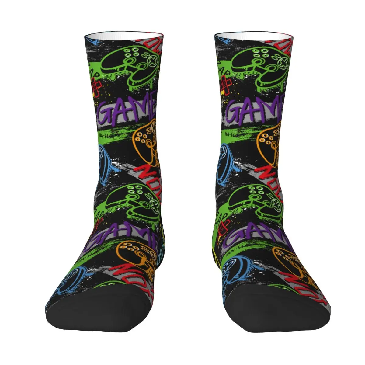 Video Game Controller Socks Shopping 3D Print Boy Mid-calf Sock