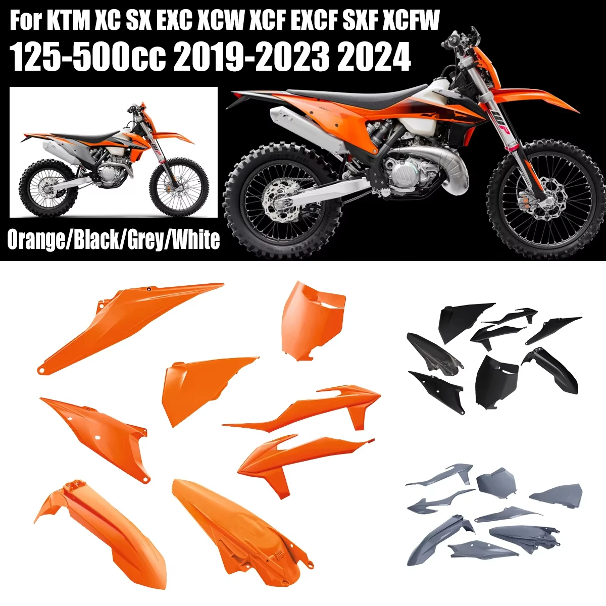 

Motorcycle Plastic Full protective shell protector plate For KTM XC SX EXC XCW XCF EXCF SXF XCFW 125-500cc 2019-2023 2024