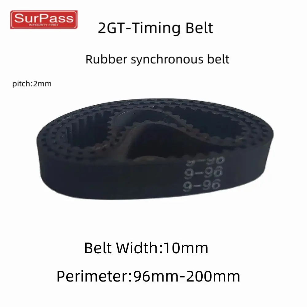 

2GT GT2 Width:10mm High-Quality Rubber Closed-Loop Timing Belt, Belt Circumference 90mm-200mm, Used For 3D Printers