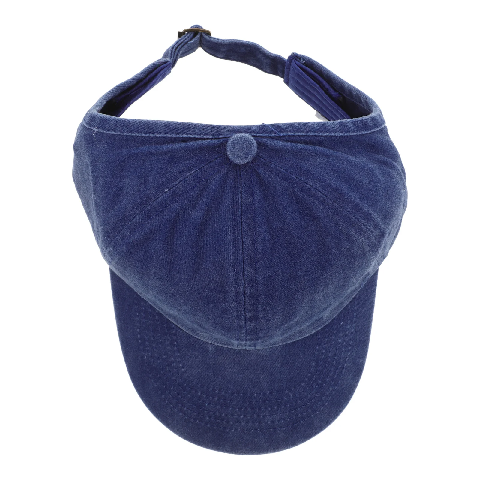 

Baseball Cap Adjustable Vintage Washed Denim Dad Hat With Ponytail Hole Low Profile Trucker Sun Hat For Men Women Outdoor