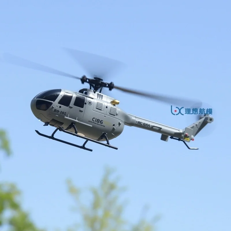 

C186 Helicopter Bo105 Four-Way Single-Paddle Aileronless Helicopter Aviation Model Toy Remote Control Aircraft Boy Gift