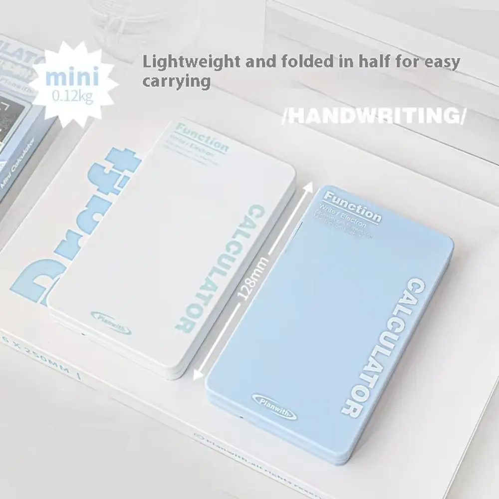 Cute Foldable Calculator Portable LCD Display Mini Finance Calculator Battery Operated Practical Student Calculator