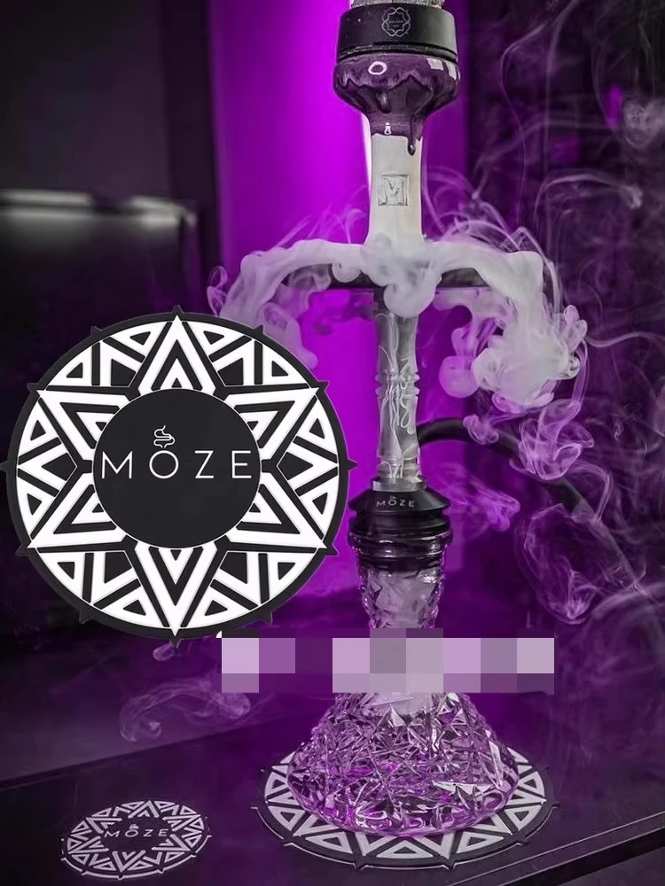 Moze Bowl Coaster Anti-Fall Hookah Mat – Silicone Pad Prevents Water Pipe Tipping, Heat-Resistant & Easy Clean