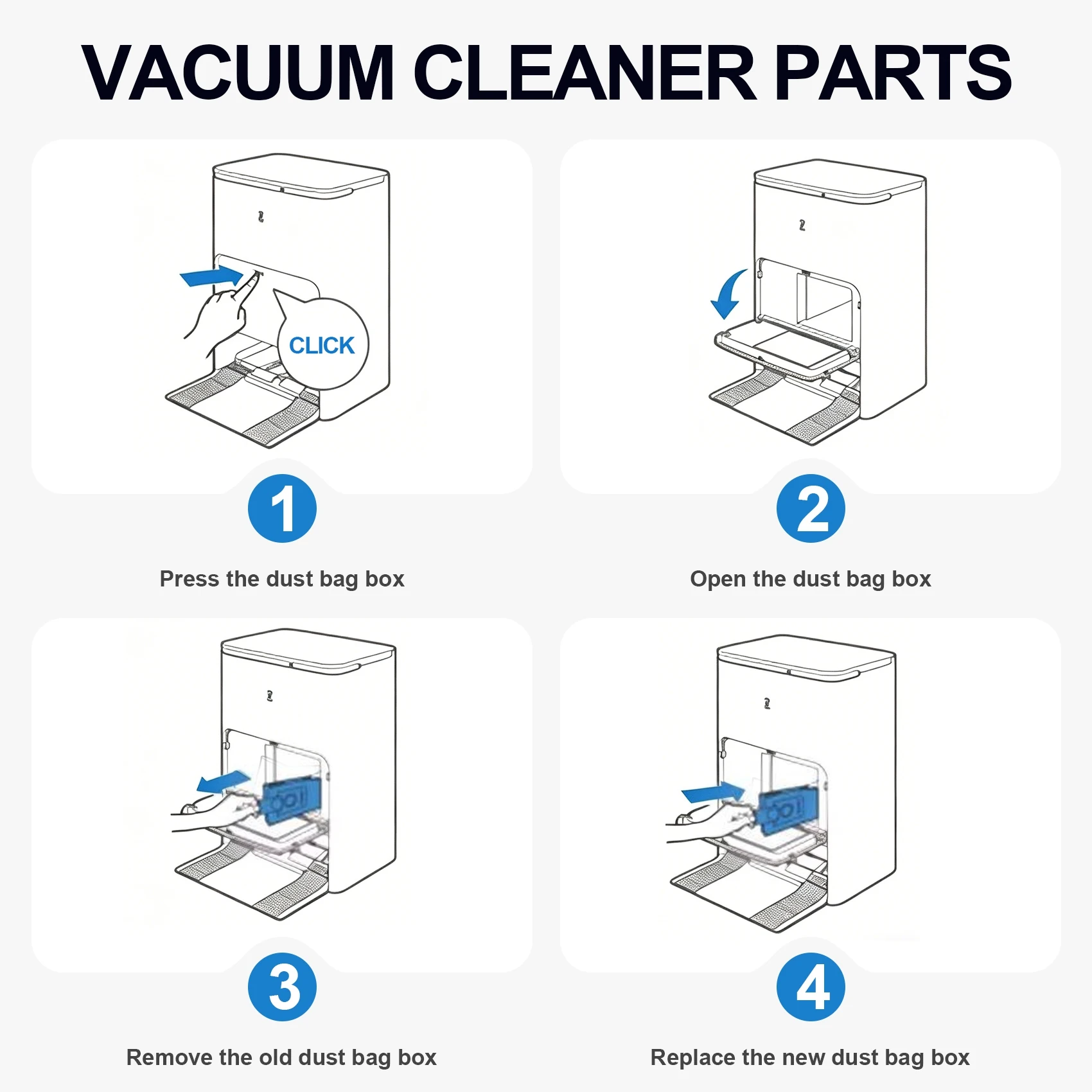 A03F 6 Pcs Dust Bags for Dreame Mova E30 Ultra Trouver E30 Ultra Sweeper Accessories, Built to Last and Work Well Multi-layer