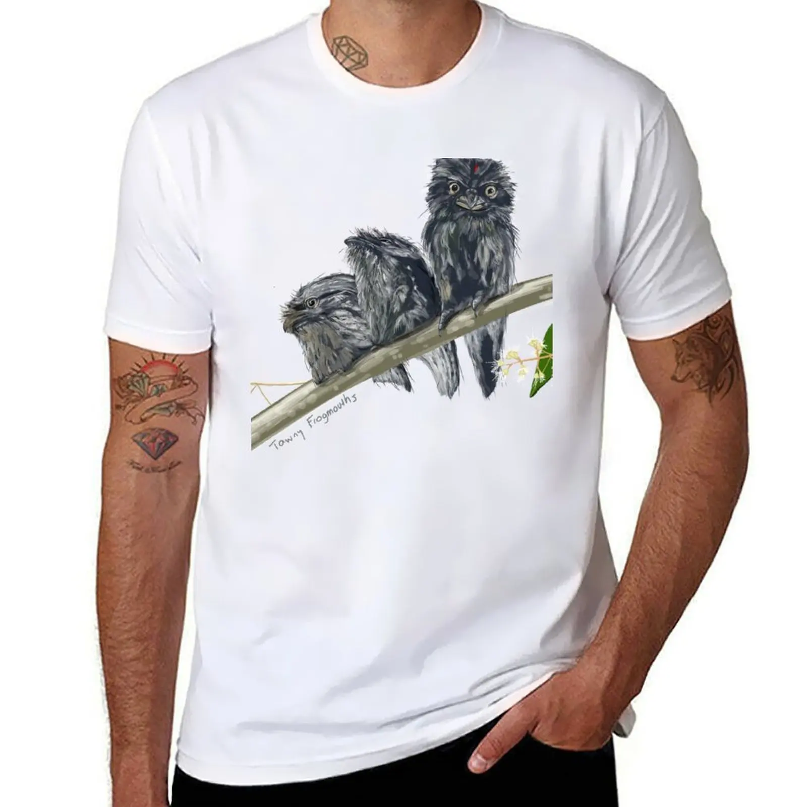 

Tawny Frogmouth Christmas T-Shirt anime t shirts for man cotton t shirts man 100% T-Shirt