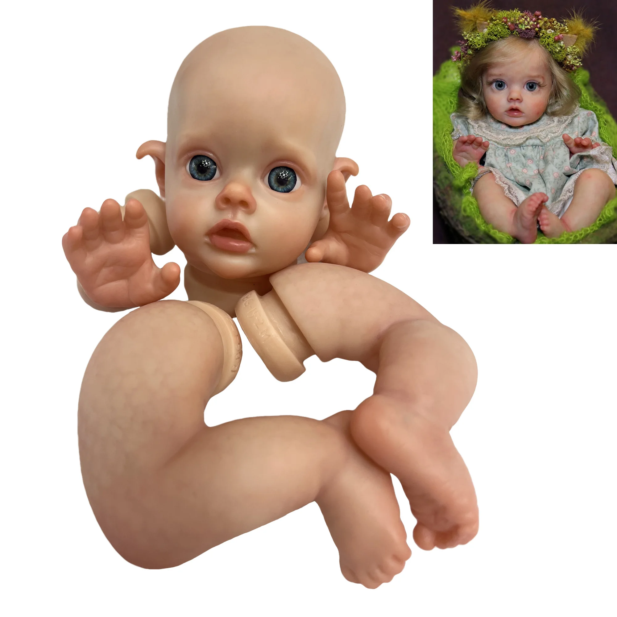 12.5 Inch Painted Bebe Reborn DIY Small Elf Kits Handmade Lifelike Newborn Lovely Elf Girl куклы для девочек реборн готовый