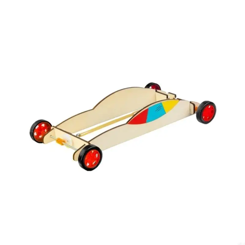 G8TA Rubber -Band Powered Car Assembly Toy Science Experiment Set для Kid 6 ＋
