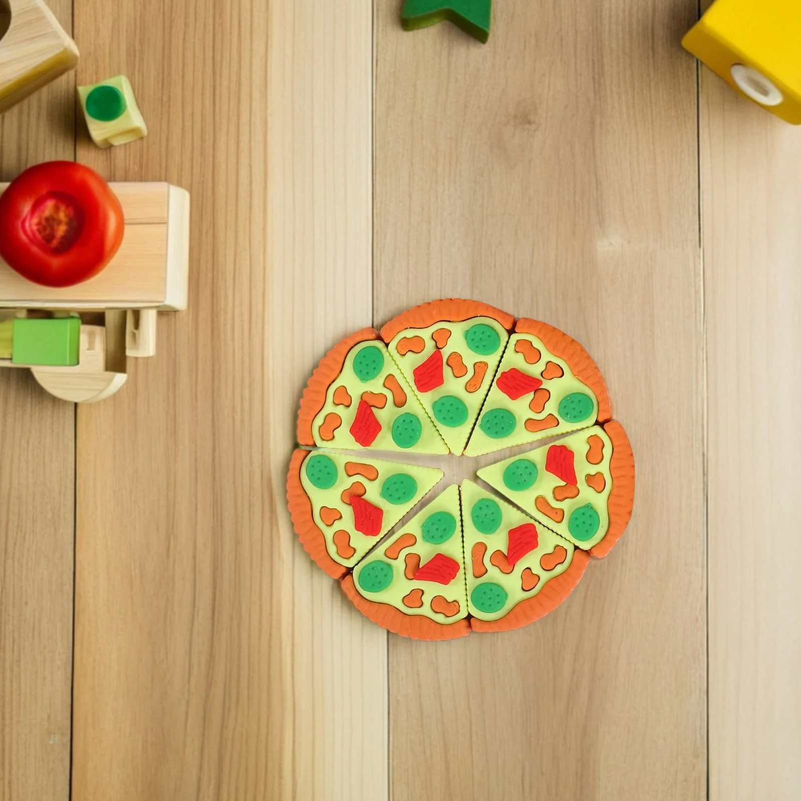 

30Pcs Triangle Pizza Erasers Cute Cartoon School Supplies Fun Mini Food Erasers Classroom Prizes Rewards for Kids