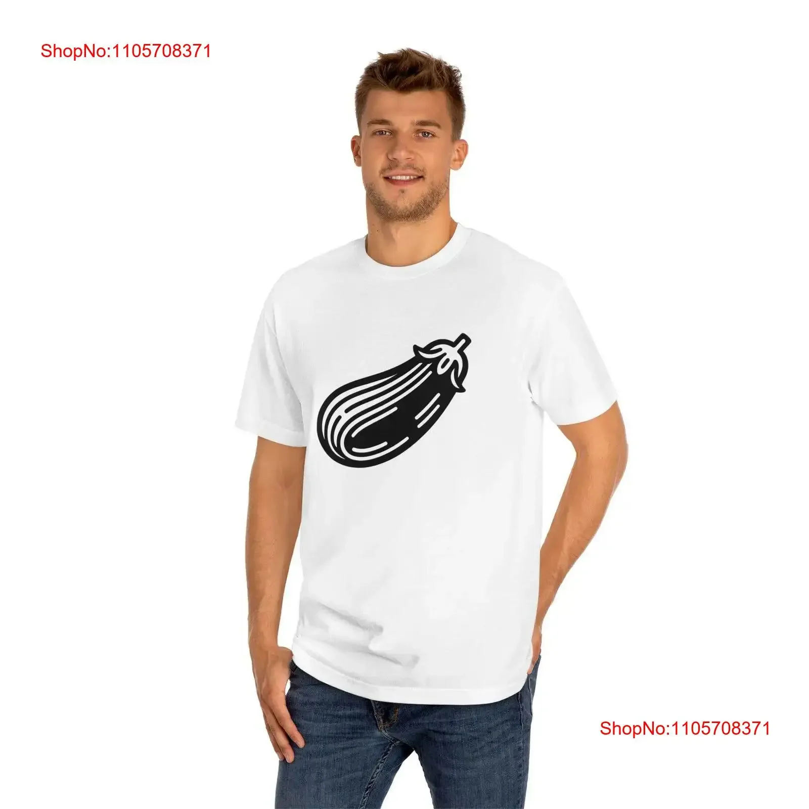 Eggplant Cotton T shirt Adult Nourish Design Vegetable Foodie 3 1 vintage Washed graphic streetwear Breathable Versatile Unisex