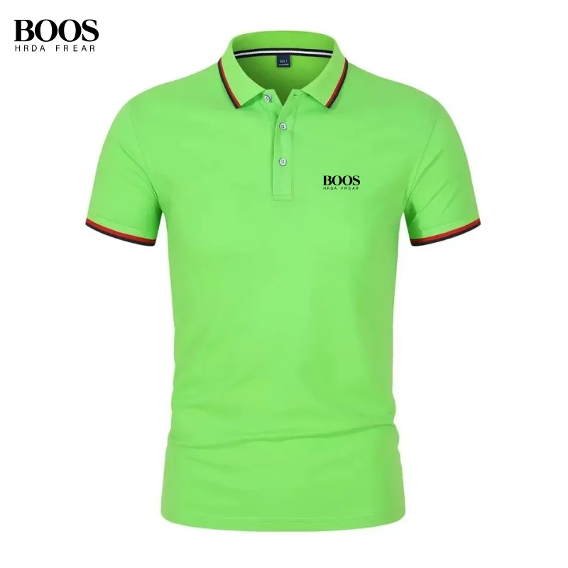 

Summer men's high-quality short sleeved polo shirt, new fashionable, casual, breathable, silky and refreshing top