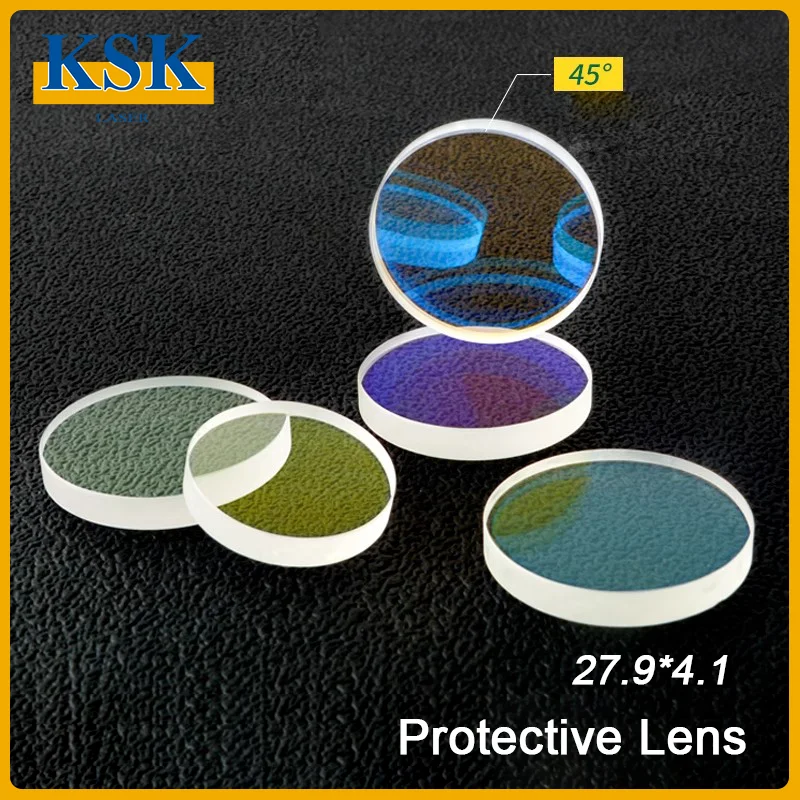 KSK 20pcs Protection Windows 27.9*4.1 1064nm Protective Lenses Optical Lens Fused Silica For Raytools WSX Precitec Laser Head