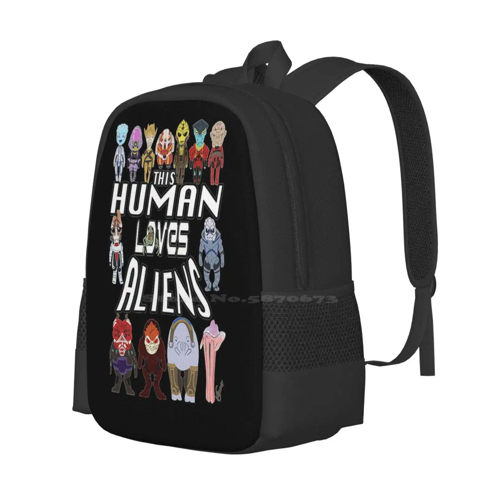 Mass Effect Hot Sale Schoolbag Backpack Fashion Bags Mass Effect N7 Gaming Bioware Commander Shepard Video Games Mass Effect 3