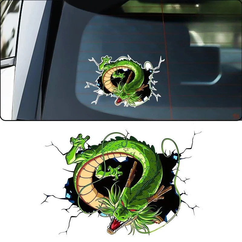 Creative Color Cartoon Chinese Dragon Animation Vinyl Car Stickers for Car Motorcycle Bumper Body and Window Decoration