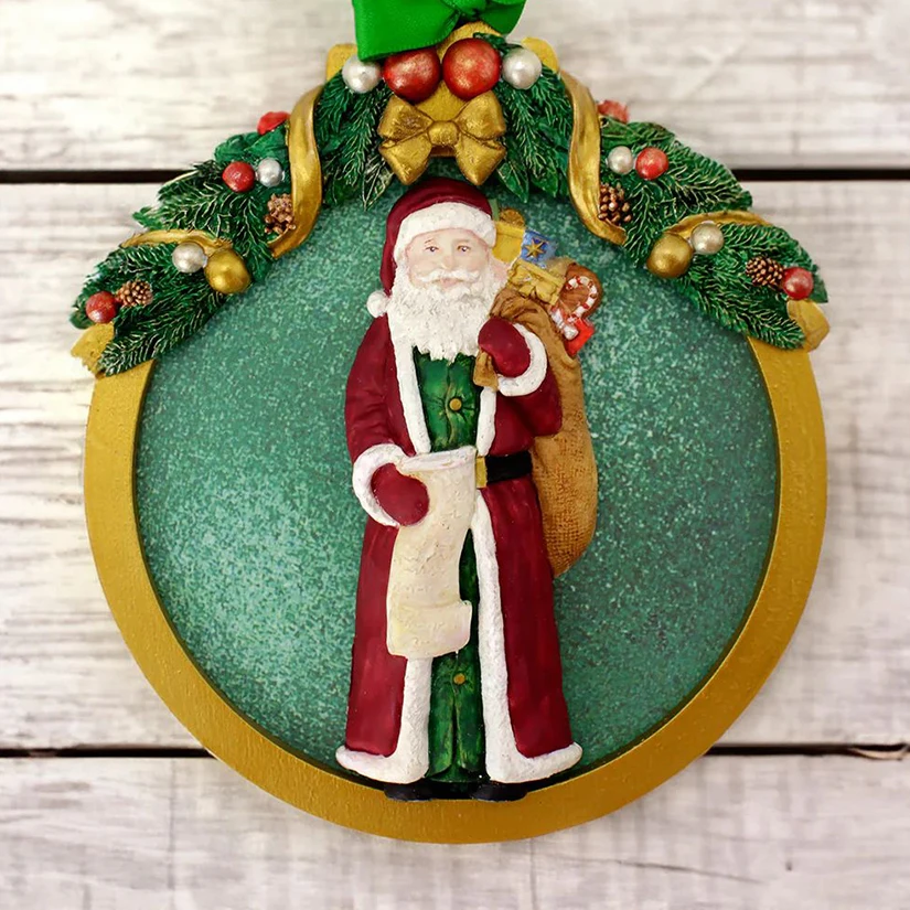 Christmas Santa Claus Snowman Reindeer Jingle Bell Silicone Sugarcraft Mold Fondant Cake Decorating Tools Cupcake Baking Mold