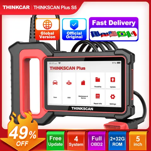 THINKCAR THINKSCAN PLUS S6 S5 OBD2 스캐너 엔진 전송 자동차 시스템 오류 코드 리더 자동차 스캔 진단 도구