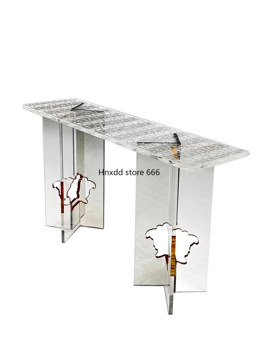 Light luxury acrylic foyer decoration table