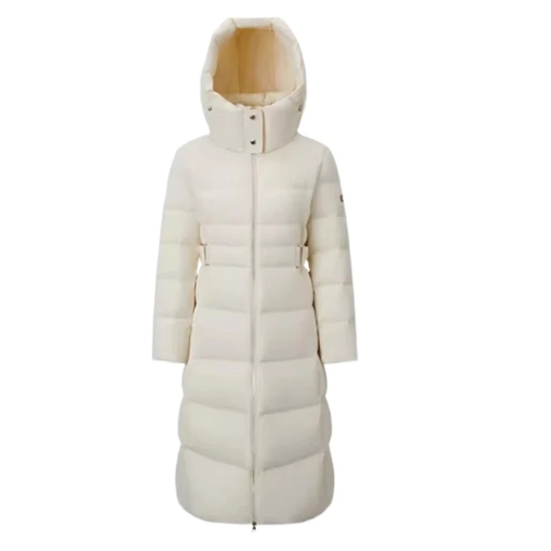 Piumino lungo Chericom Cappuccio attaccato Cerniera frontale bidirezionale Polsini elastici antivento Cintura definita in vita Leggero Y309737Y