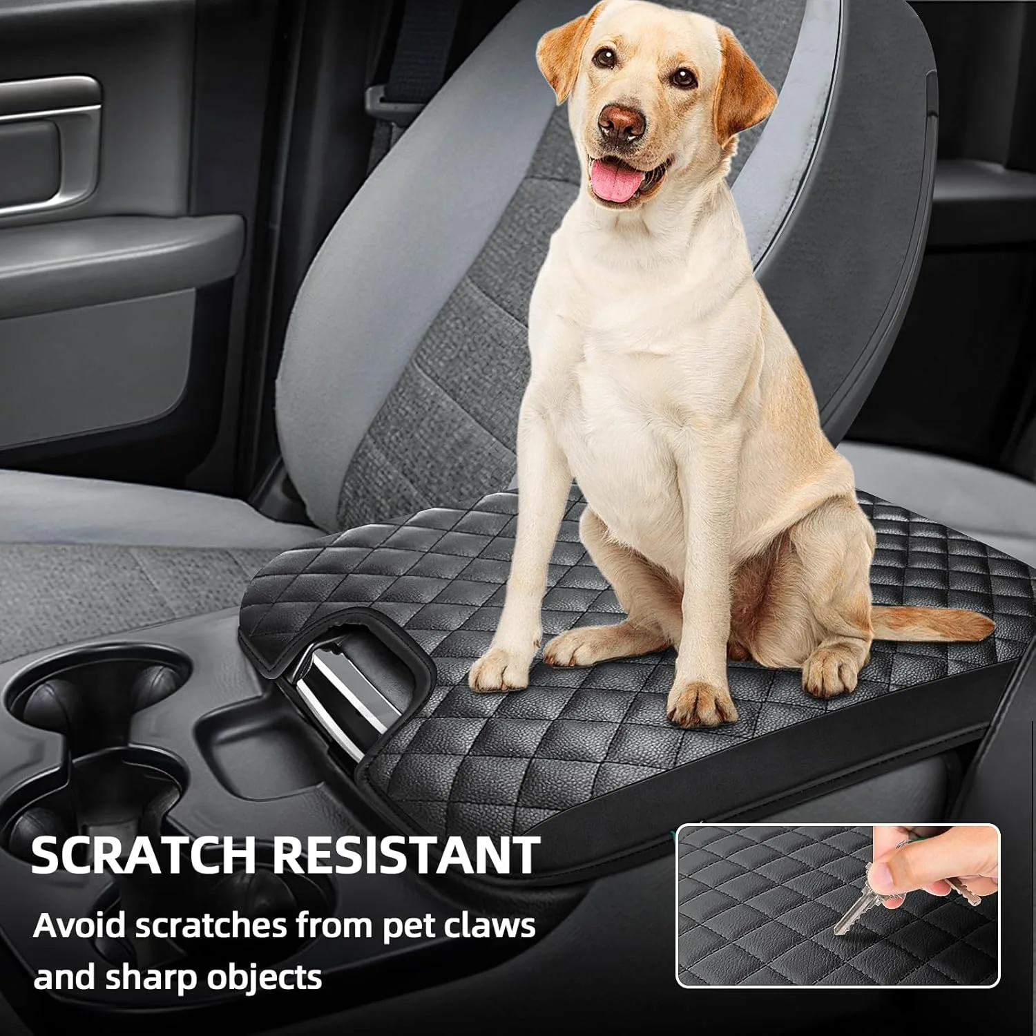 Armrest Cover for 2013-2018 Dodge Ram 1500 & 2013-2023 Ram 2500/3500/1500 Classic Jump Seat Console Protector image 4