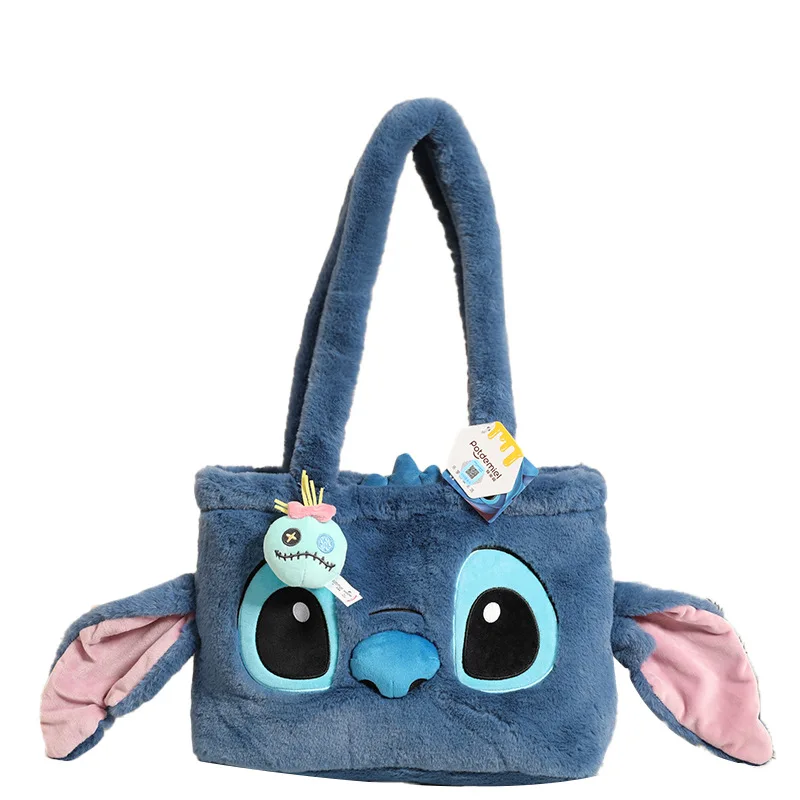 Oryginalna pluszowa zabawka z kreskówek Disney Stitch Scrump Doll Torba na ramię Słodki i uroczy miś truskawkowy Miękka torebka dla dziewczynek