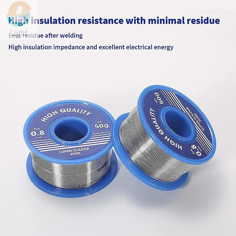 1 pz 0.3mm 0.4mm 0.5mm 50g saldatura filo di stagno stagno fusione colofonia nucleo filo di saldatura bobina filo stagno saldatura filo rotolo flusso No-clean