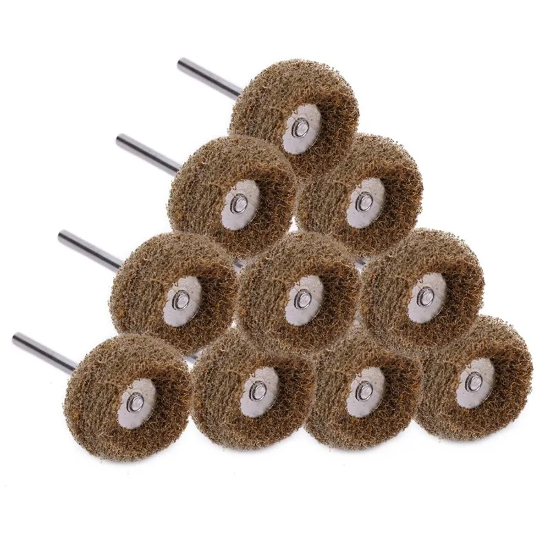 

1 inch Abrasive Wheel Buffing Polishing Wheel Set with 1/8inch Shank for Rotary Tool 80 Grit (25mm) 40Pcs