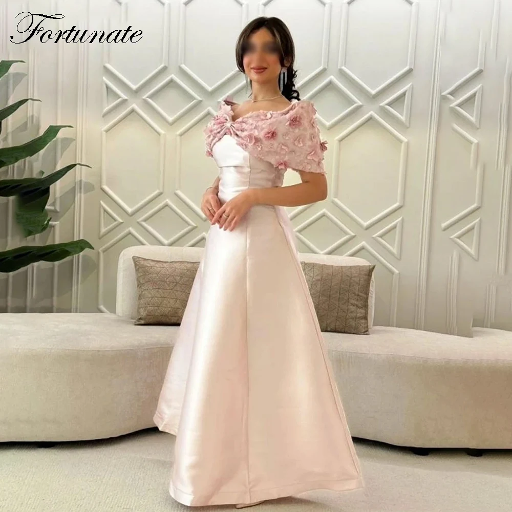 

Customized Elegant Pink Long Evening Dresses for Women Off Shoulder Floor-Length Sweep Train Special Events Party Dress 2025