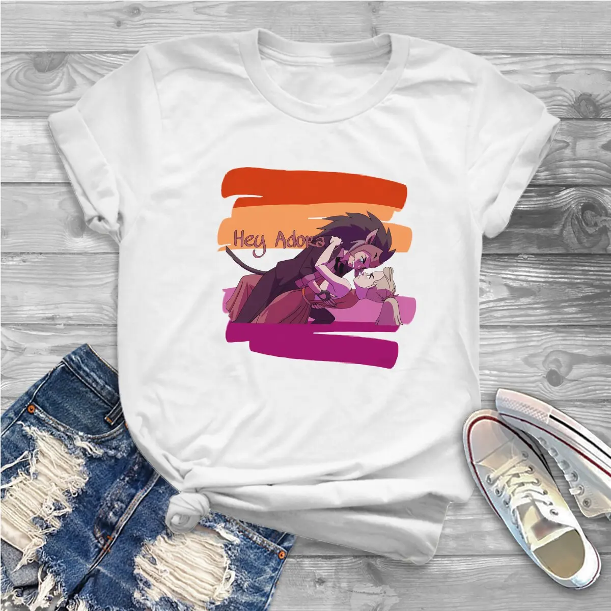 She-ra-Camiseta de princesa de poder para niñas, blusas de Hey Adora para mujer, camisetas divertidas de poliéster con gráfico Y2k, camisetas para