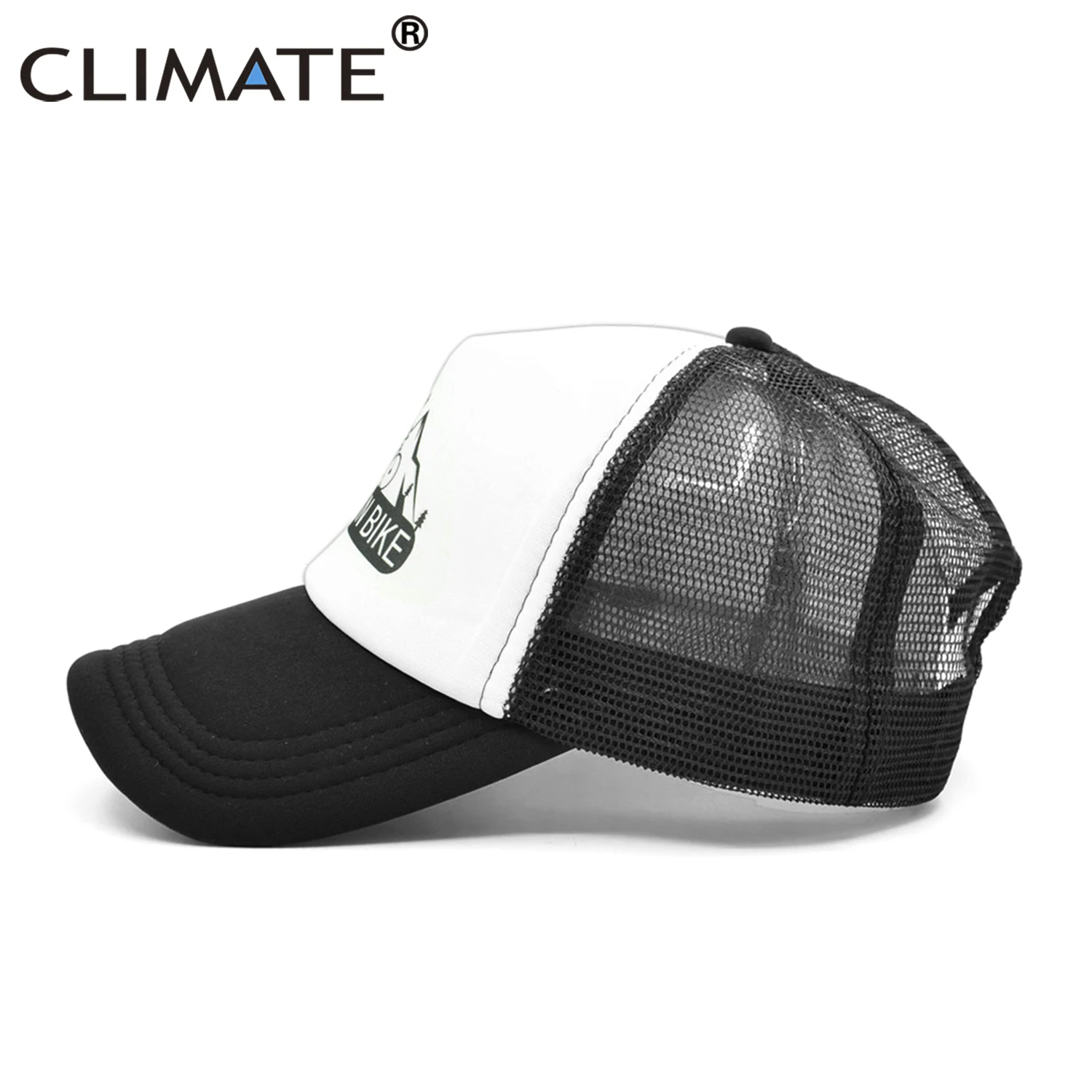 CLIMATE Mountain Bike Cap MTB Cycling Fans Trucker Caps New Men Cool Sport Summer Mesh Baseball Trucker Cap Hat for Man Women