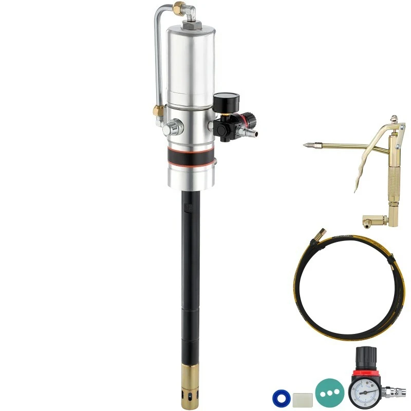 

Pneumatic Grease Pump Air Operated with 13 ft High Hose 360° Swivel Grease Gun Head Lubrication 50:1 Pressure Ratio