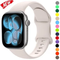 Silicone Strap For Apple Watch S11-10 46mm 42mm 9 8 7 45mm 41mm Ultra 3/2 49mm Sport Wristband iWatch 6 5 SE3 44mm 40mm Bracelet