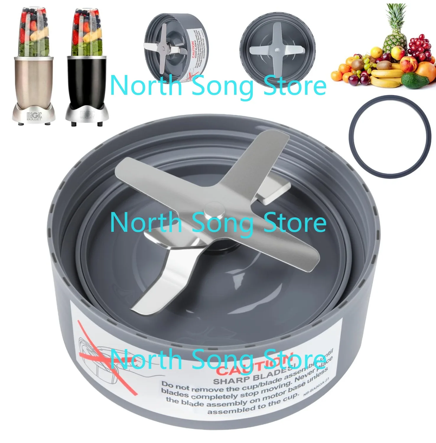 Lâmina extratora de substituição com junta já instalada para peças de reposição de lâmina de liquidificador NutriBullet 600w 900w Pro
