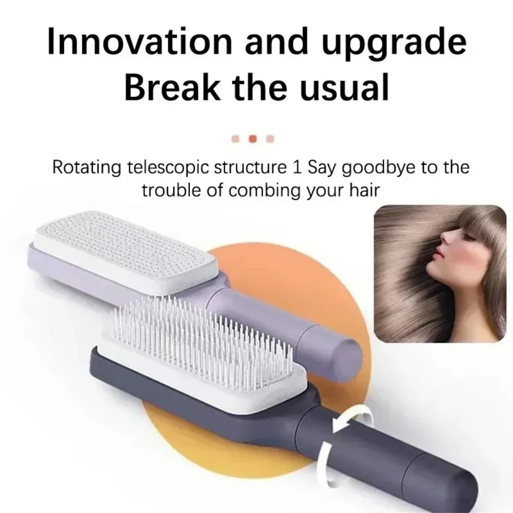 Peigne à cheveux Airbag pour femmes, nouvelle rotation Foy, peigne de massage anti-leges, auto-livres, brosse à cheveux télescopique