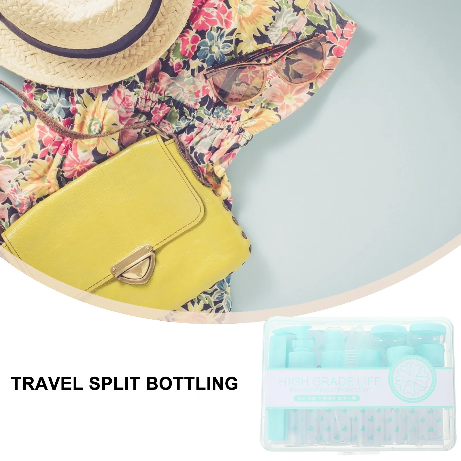 

1Set Travel Bottle Kit Compact Reusable Waterproof Empty Containers for Skincare Lotion Face Cream Perfume on-The-Go Lightweight