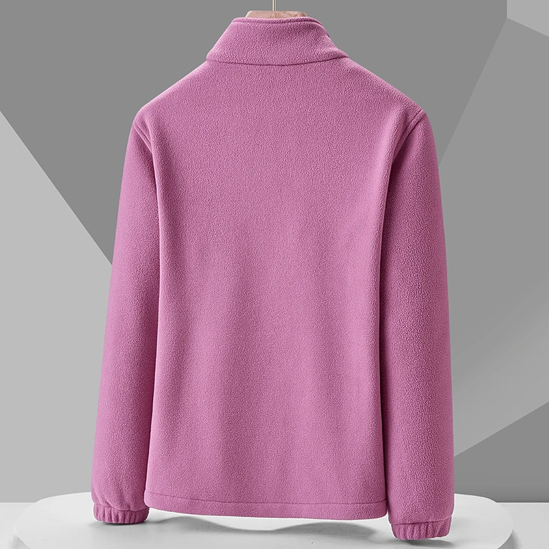 الشتاء في الهواء الطلق جاكيت من الصوف الرجال عادية القطبية الصوف الباردة واقية سميكة معطف المرأة يندبروف سستة سترة رجالي سترات دافئة #4